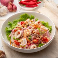SALADE DE CALAMARS ET CREVETTES